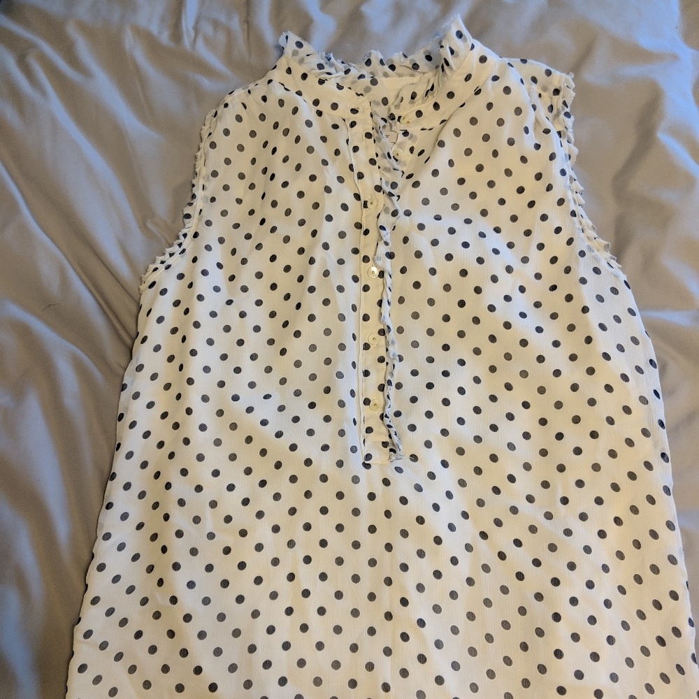 J. Crew polka dot blouse